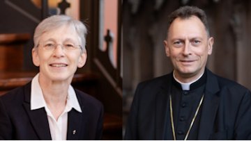 Regionalbischöfin Berthild Sachs und Erzbischof Herwig Gössl